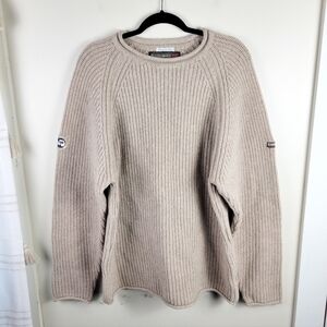 Napapijri Geographic Tan Pure New Wool Knit Sweater